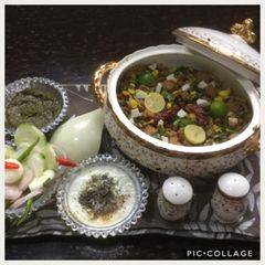 A picture of Soyabean Nuggets Pulav.