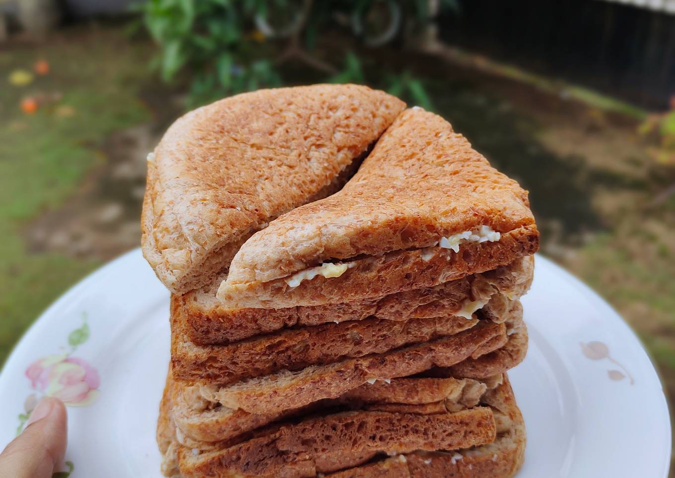 Healthy Egg Sandwich Tower