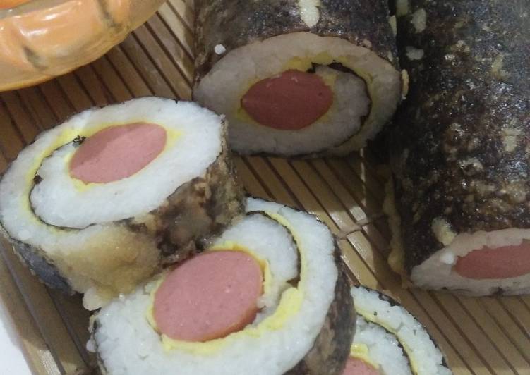 Cara Gampang Membuat Kimbab/sushi crispy Anti Gagal