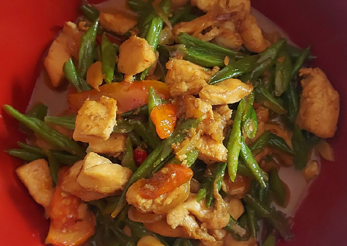 Oseng ayam baby buncis