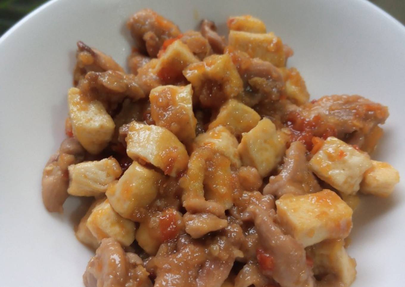 Oseng Mercon Ayam Tahu