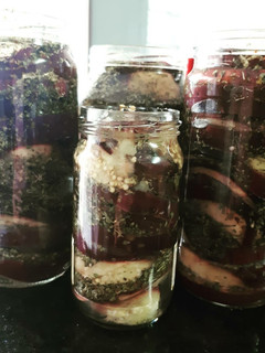 Una foto de Berenjenas en escabeche 🍆