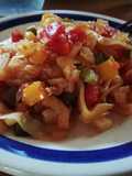 Fideos de calabacín con verduras