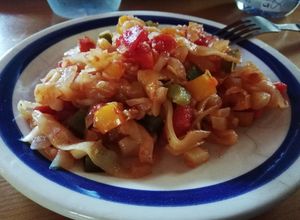 Foto principal de Fideos de calabacín con verduras