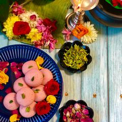 Paneer Rose Pedha A picture of Paneer Rose Pedha.