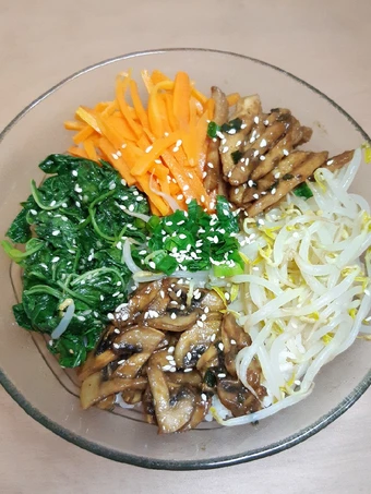 Easy Way Make Bibimbap (Korean Vegie Dish) Tanpa Gochujang the So Delicious Can spoil the tongue