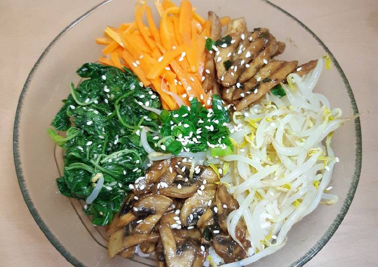 Resep Bibimbap (Korean Vegie Dish) Tanpa Gochujang, Menggugah Selera
