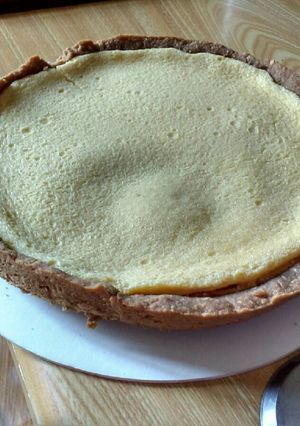 Una foto de Pay de queso en sartén