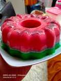 Puding Strawberry Pandan Selasih