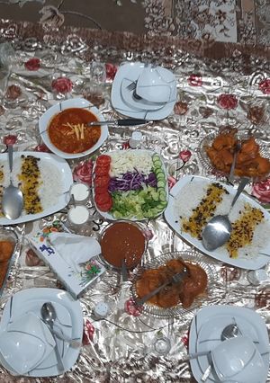 عکسی از دستور سفره شام