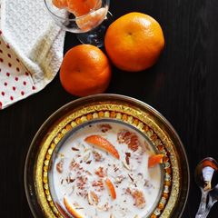 A picture of Kheer Komola / Orange Kheer (Milk Pudding with Orange).