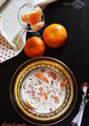 A picture of Kheer Komola / Orange Kheer (Milk Pudding with Orange).