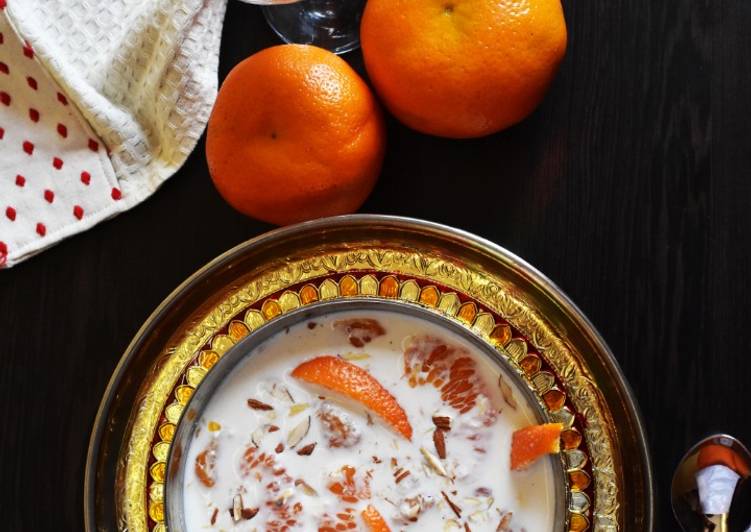 Kheer Komola / Orange Kheer (Milk Pudding with Orange)