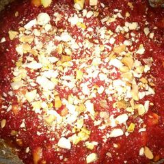 A picture of Beetroot halwa.