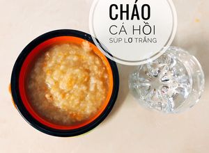 Hình của món Ăn dặm - Cháo cá hồi súp lơ trắng.