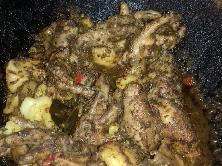 Resep Ceker + kentang rendang, Bikin Ngiler