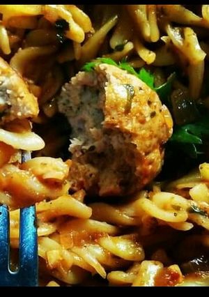 A picture of Spicy chicken Meatball Pasta😋🍝🍲.