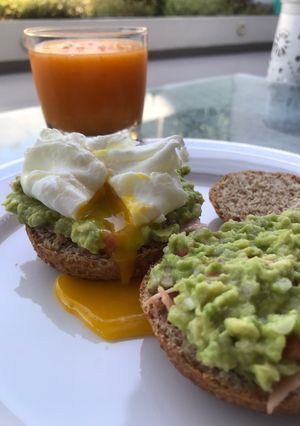 Una foto de Huevos escalfados