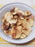Chips de manzana con Tajín en freidora de aire