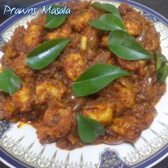 A picture of Spicy Prawns Masala.