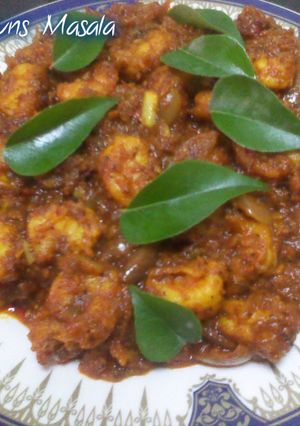 A picture of Spicy Prawns Masala.