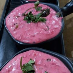 A picture of Beetroot pachdi.