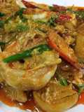 กุ้งผัดผงกะหรี่