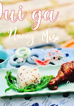 Hình của món Đùi gà nướng miso.