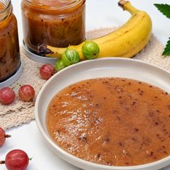 A picture of 🍌 Thick Gooseberry Banana Jam 🍈.