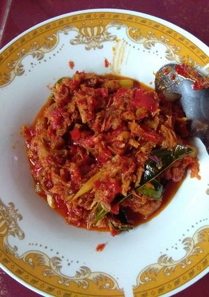 Foto resep Balado terasi ayam suwir