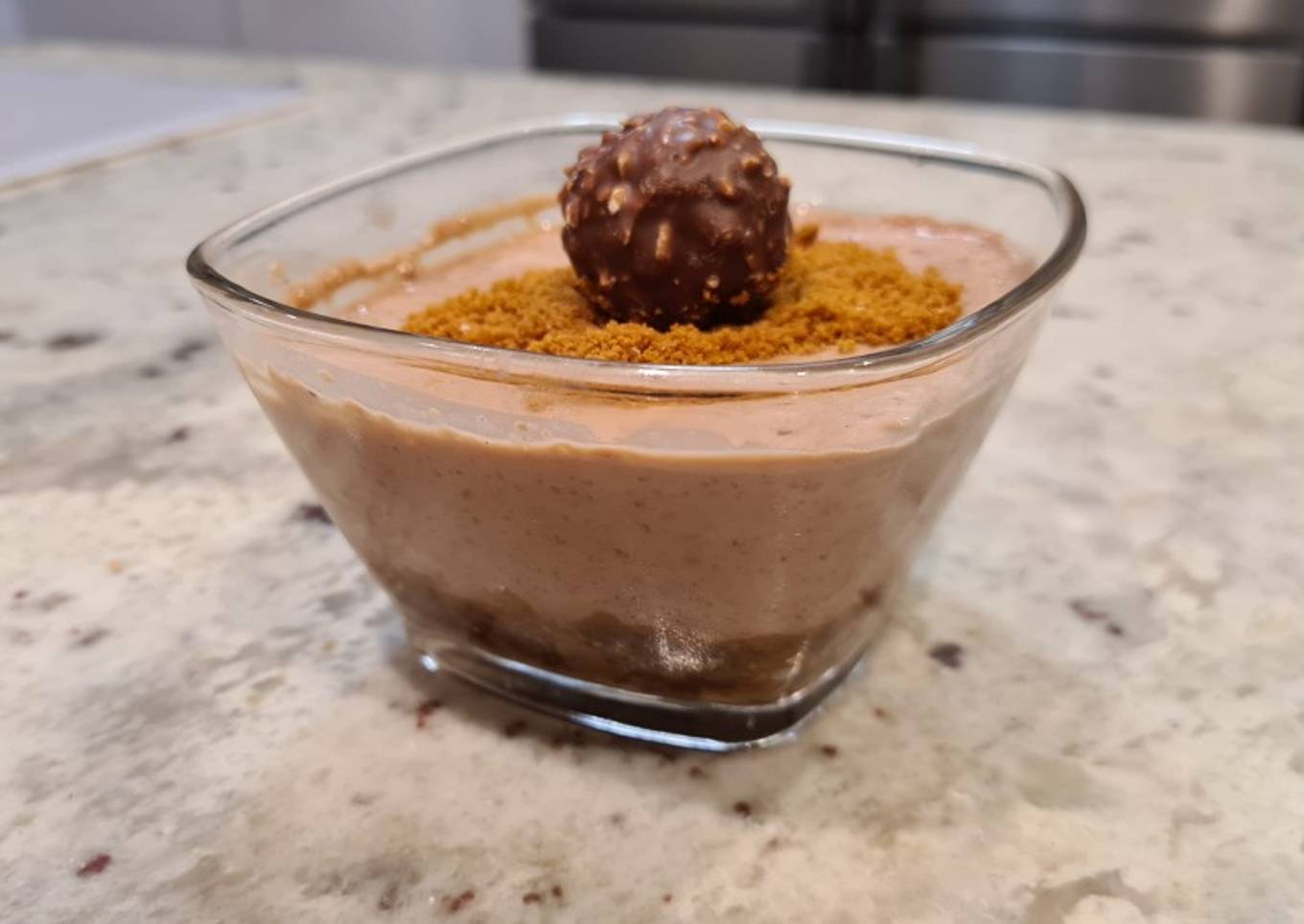 Panna cotta de Ferrero Rocher y Speculoos