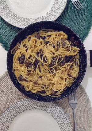 Foto de Carbonara vegetariana de cogumelos