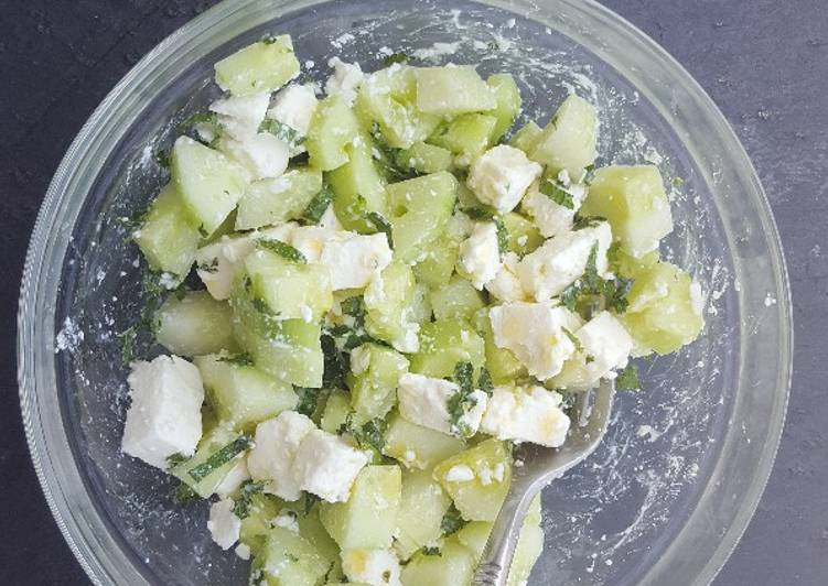 Concombre feta menthe