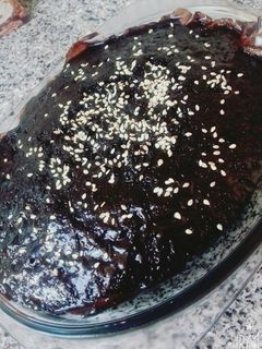 عکسی از دستور کیک خیس شکلاتی