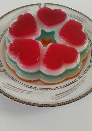 عکسی از دستور ژله طبقه ای