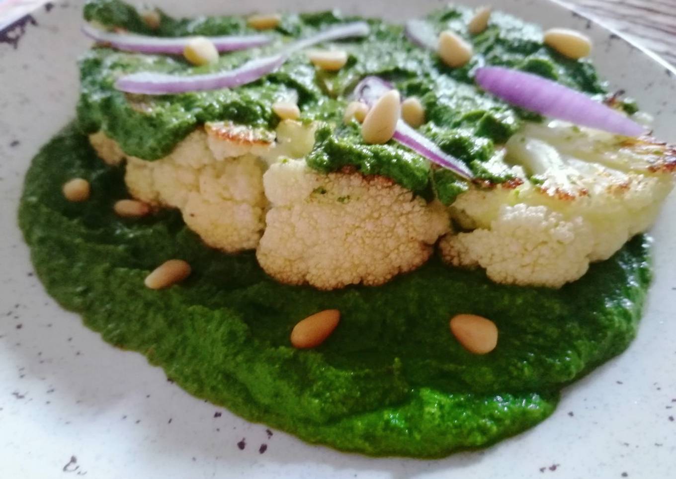 Coliflor con pipián verde a la Bibi💚