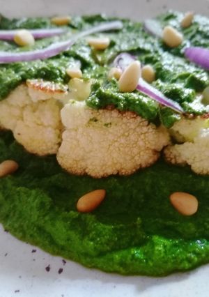 Una foto de Coliflor con pipián verde a la Bibi💚