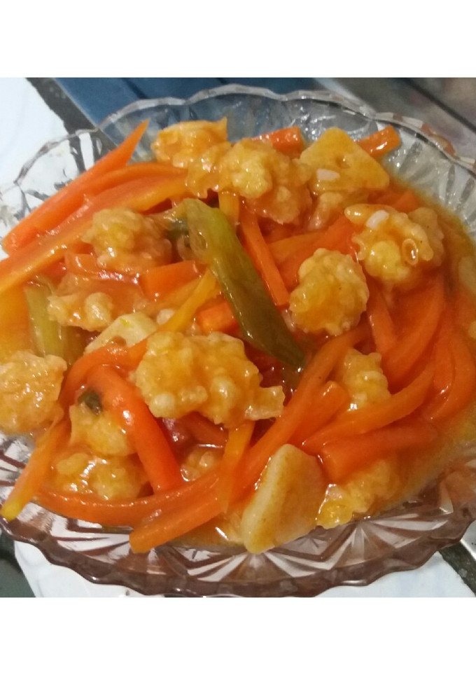 Foto resep Udang Crispy Saos Asam Manis Budget Pas-pas'an Enak & Sederhana