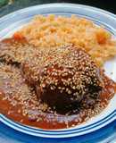 Mole con sopa de arroz receta de mi suegra