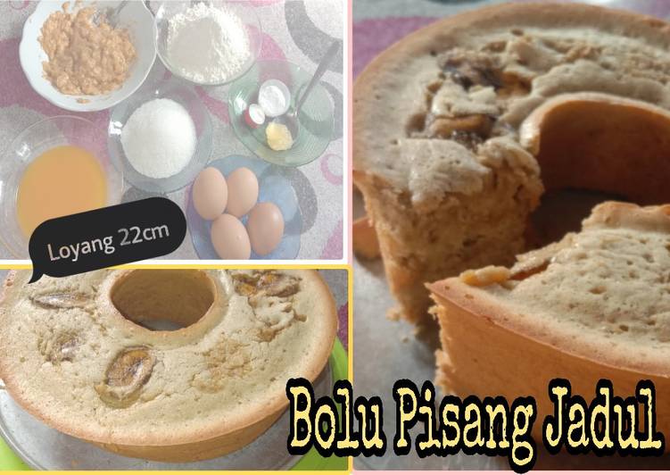 Resep Bolu pisang jadu loyang 22 cm yang Lezat Sekali