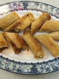 Air-Fried Vegetarian Sandwich Spring Rolls