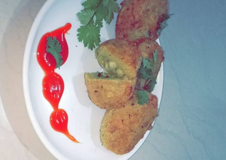 Easiest Way to Prepare Speedy Potato chicken peas patties 👌😋😋