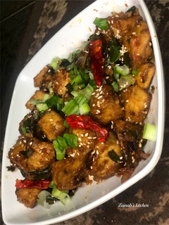 A picture of Soy sauce tofu🍽.