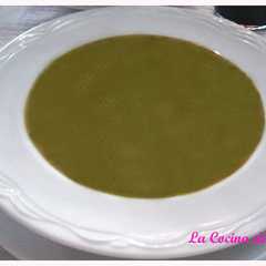Una foto de Crema de acelgas con habichuelas