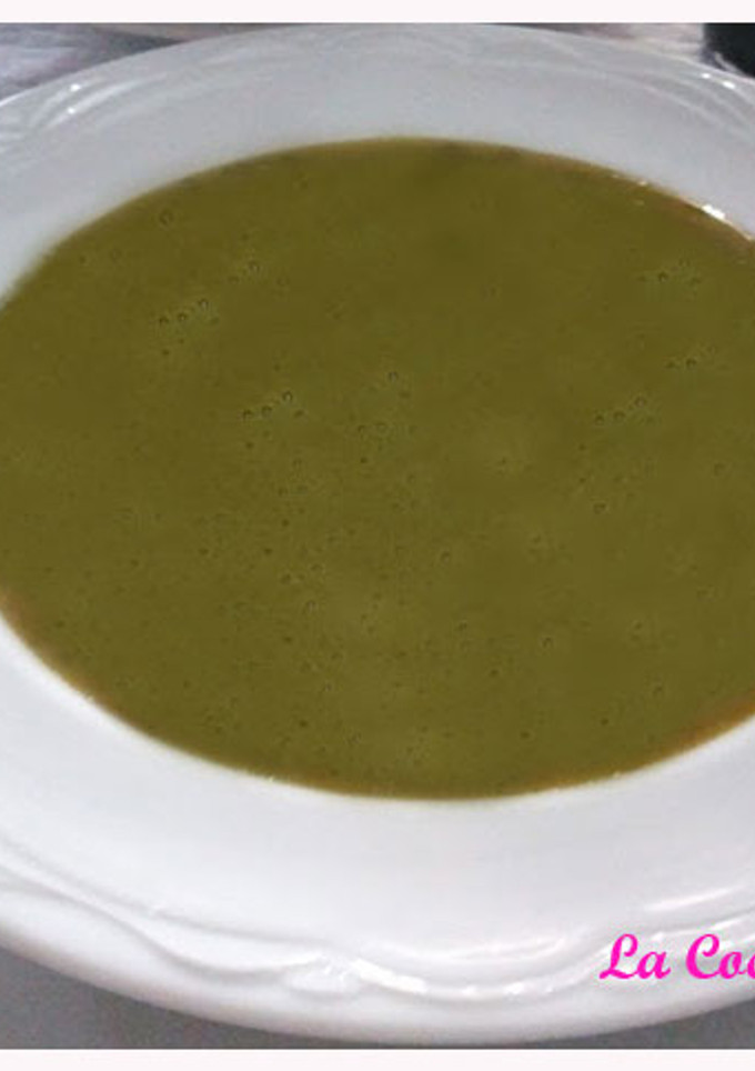 Una foto de Crema de acelgas con habichuelas