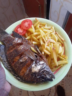 A picture of Fish with Fried Chips.