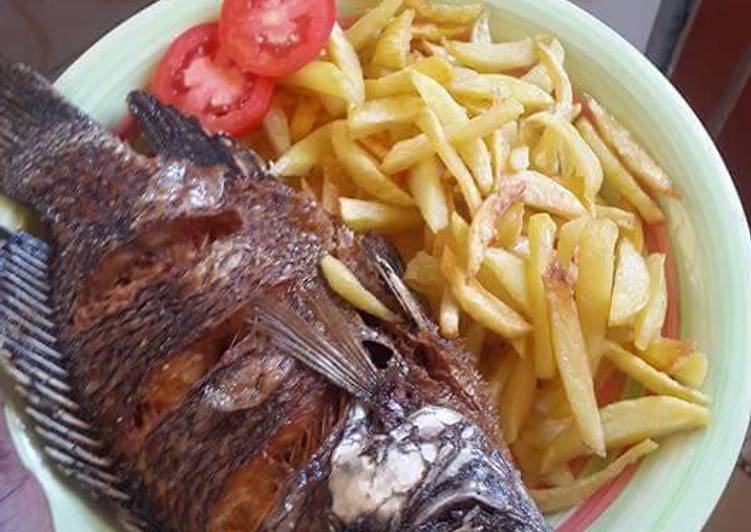 Simple Way to Prepare Favorite Fish with Fried Chips