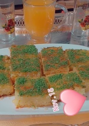 صورة لوصفة بسبوسة