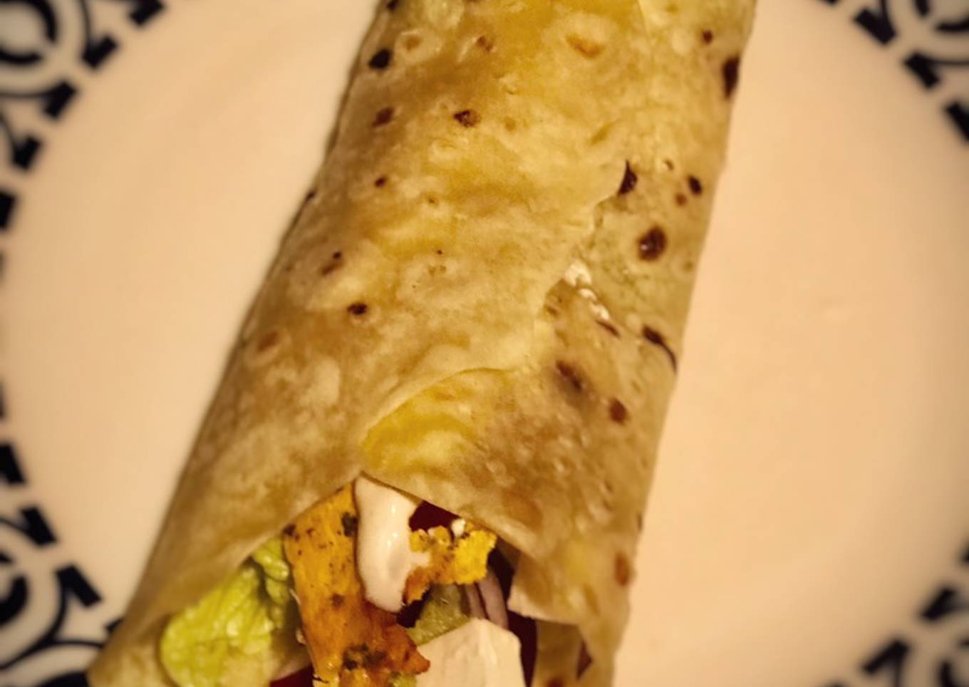 Dürüm kebab casero de pollo