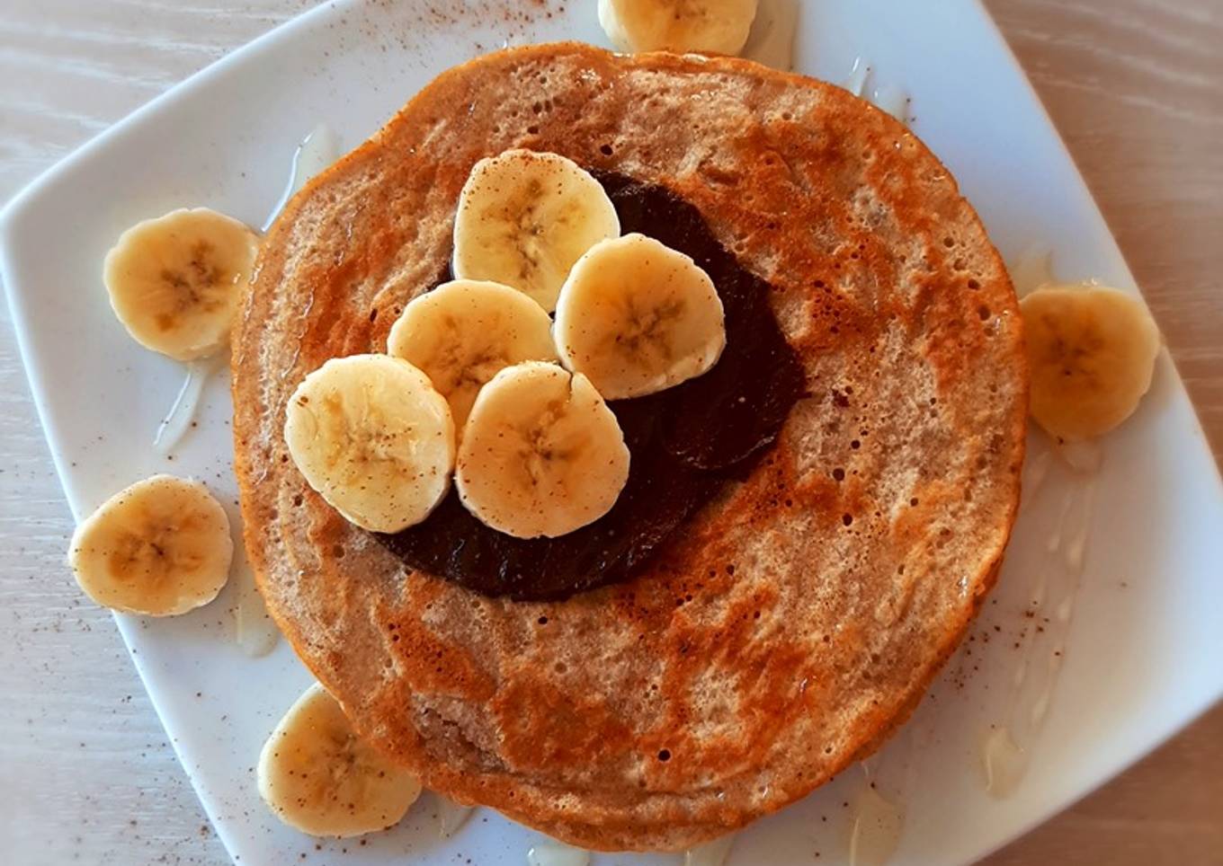 Tortitas de avena, plátano y canela